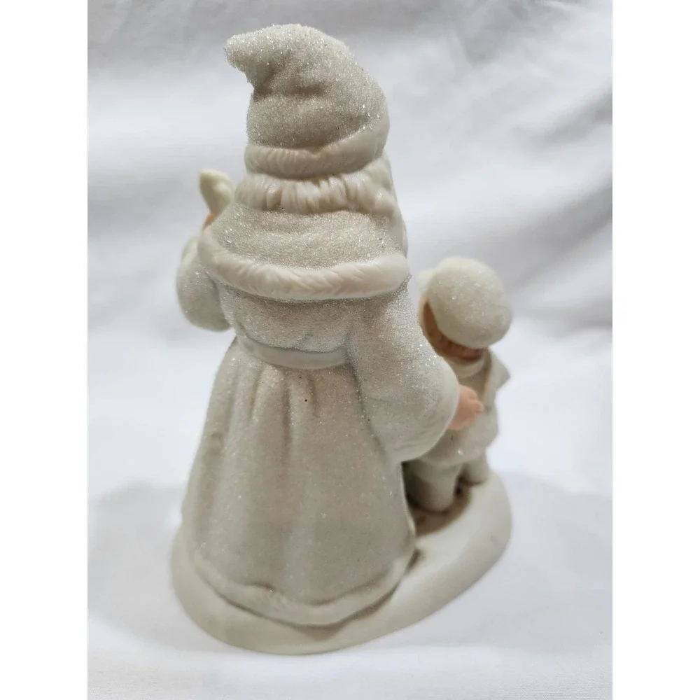 Father Christmas/Santa & Little Boy Puts Star On Tree~#8882~HOMCO~Made 1990-1999